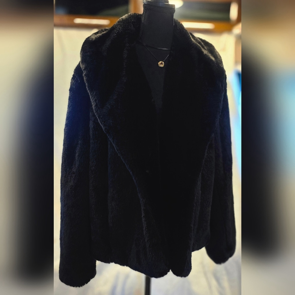 Chic Mossimo Black Teddy Jacket - image 1